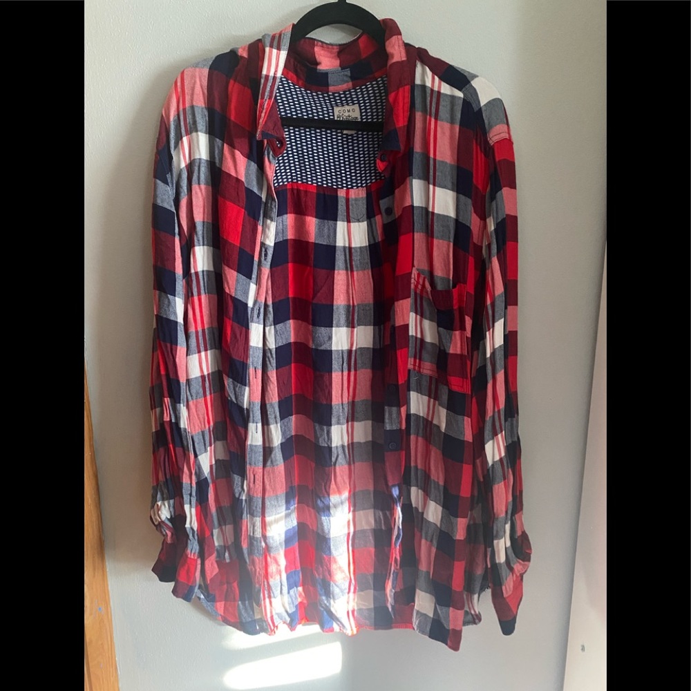 Plaid button down